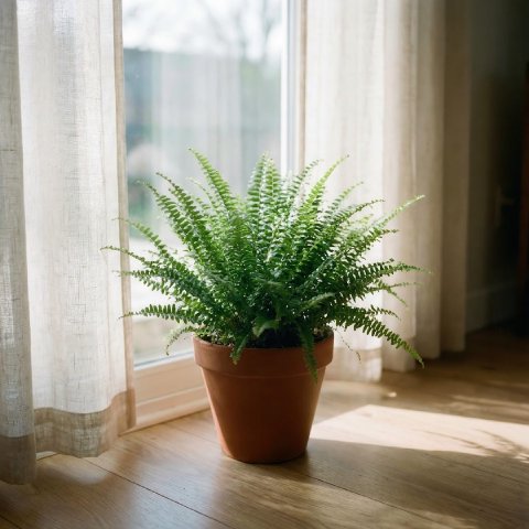 Ideal light conditions for Ariane Boston Fern.
