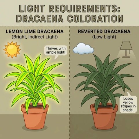 Comparison of yellow vs reverted green plant