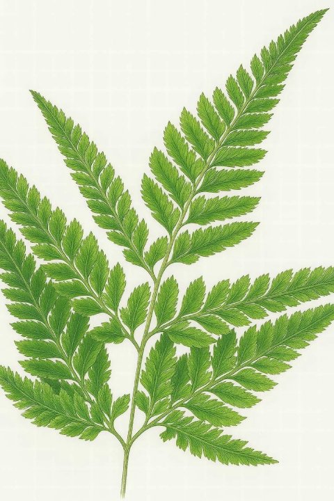 A detailed close-up of the glossy, dark green, leathery fronds of a Leatherleaf Fern.